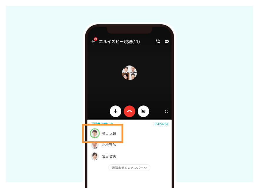 ボイスインジケーターの表示
